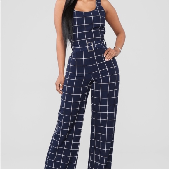 Fashion Nova Pants - Navy Blue Jumpsuit.